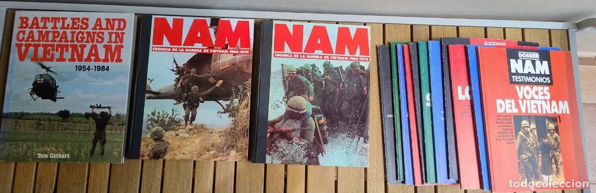 Militaria: NAM LOTE LIBROS Y REVISTAS GUERRA VIETNAM