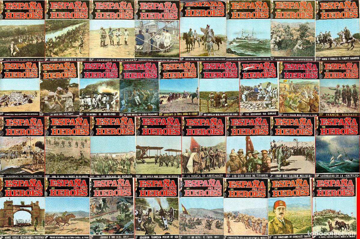 Militaria: Espa&ntilde;a en sus h&eacute;roes: Guerra del Rif Marruecos Ornigraf. Madrid. 1969. - 2 v.