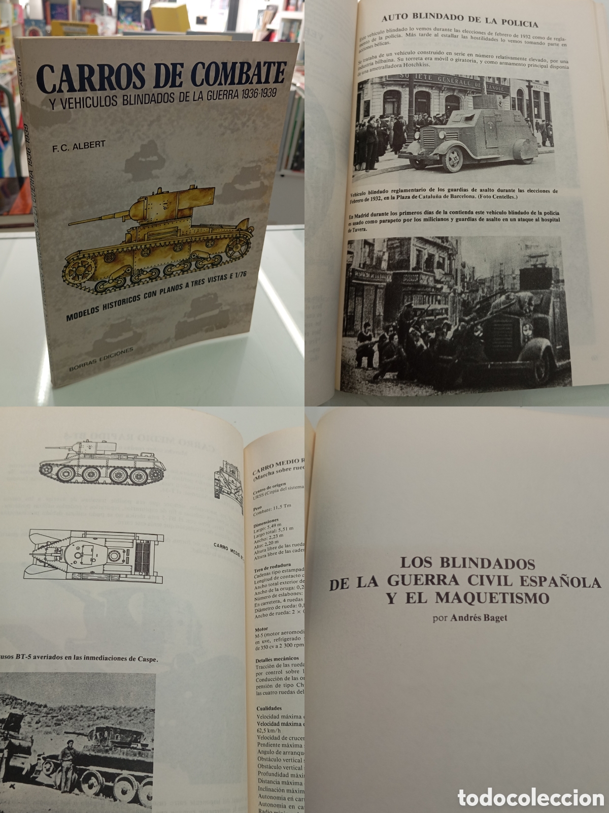 Militaria: CARROS DE COMBATE Y VEHICULOS BLINDADOS DE LA GUERRA 1936-1939 BORRAS PLANOS A TRES VISTAS E 1/76