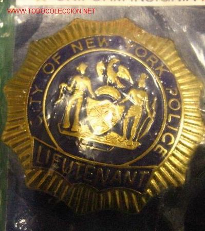 Militaria: Placa Lieutenant NY COPIA - Foto 1