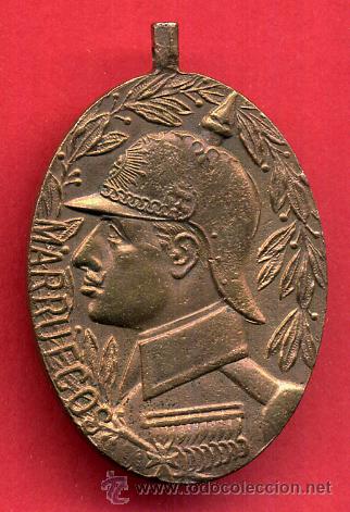 MEDALLA MILITAR MARRUECOS REY ALFONSO XIII NO LLEVA CORONA REAL ORIGINAL , H3 (Militar - Medallas Españolas Originales )