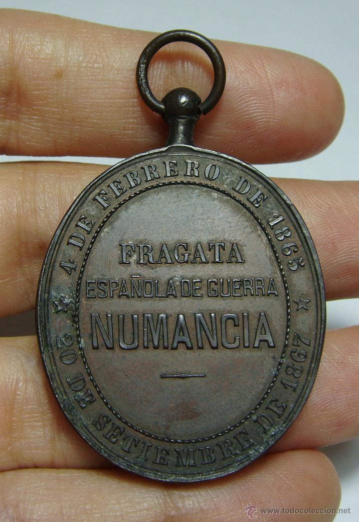 Militaria: Medalla de la Circunnavegaci&oacute;n de la Fragata Numancia &middot; 1865&ndash;1867 &middot; Vuelta al Mundo