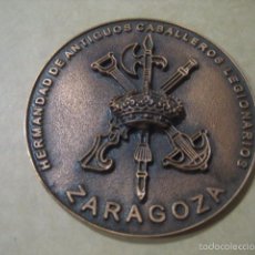Militaria: MEDALLA BRONCE HERMANDAD DE ANTIGUOS CABALLEROS LEGIONARIOS DE ZARAGOZA. LA LEGION. Lote 60374591