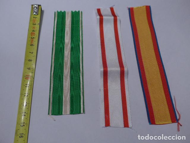 Militaria: LOTE DE 3 CINTAS MEDALLA ESPA&Ntilde;OLA - Foto 1
