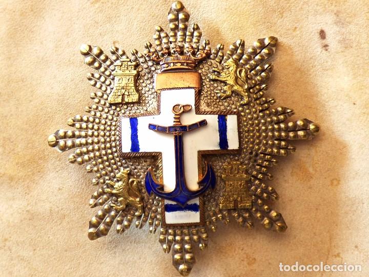 Military Antiques: PLACA AL M&Eacute;RITO NAVAL DISTINTIVO BLANCO PENSIONADA, &Eacute;POCA FRANCO.