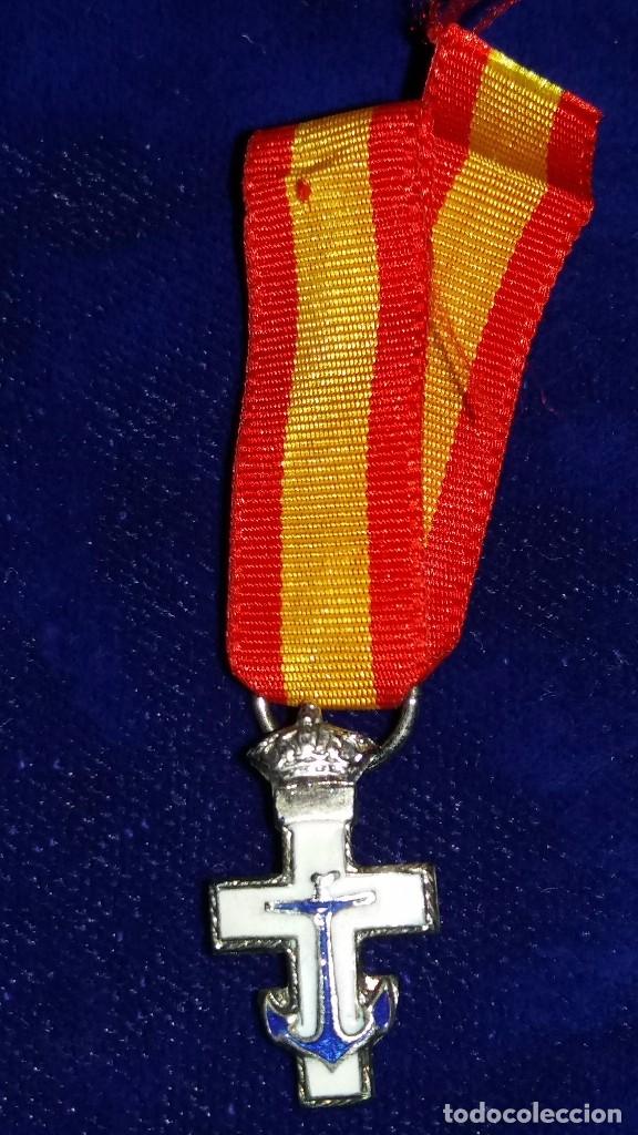 CONDECORACION MINIATURA CRUZ AL MERITO NAVAL (Militar - Medallas Españolas Originales )
