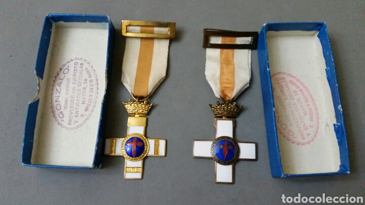 Militaria: LOTE DOS MEDALLAS MILITARES A LA CONSTANCIA MILITAR, SUBOFICIAL &Eacute;POCA DE FRANCO