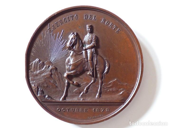Militaria: EJ&Eacute;RCITO DEL NORTE 1878. MEDALLA DE 70mm DE DI&Aacute;METRO. CASTELLS