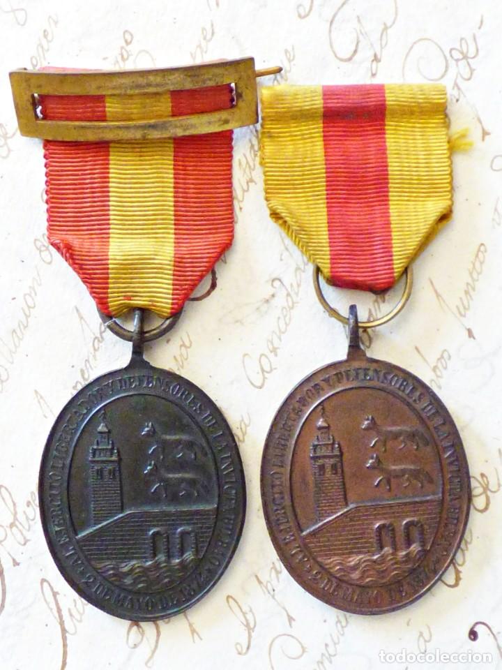 Militaria: BILBAO. MEDALLAS A LOS LIBERTADORES Y DEFENSORES. EN LA III GUERRA CARLISTA A&Ntilde;O 1874