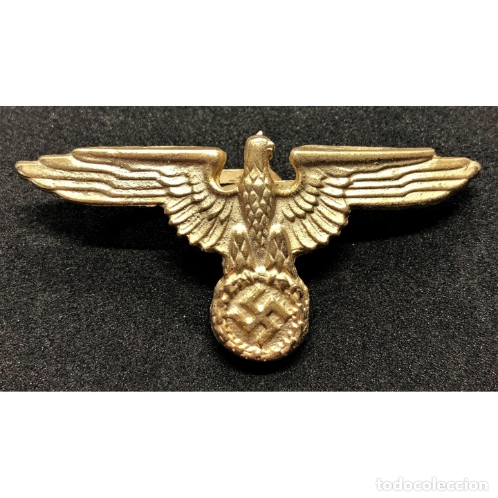 Militaria: R&eacute;plica Insignia &Aacute;guila Gorra SS Alemania Tercer Reich &ndash; Acabado Dorado