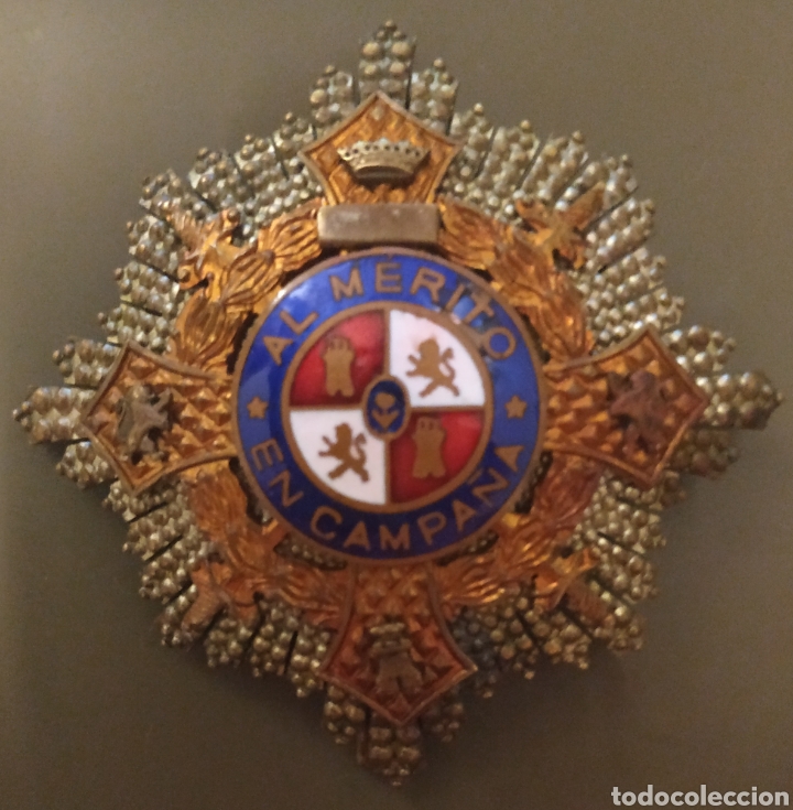 Militaria: Placa merito en campa&ntilde;a