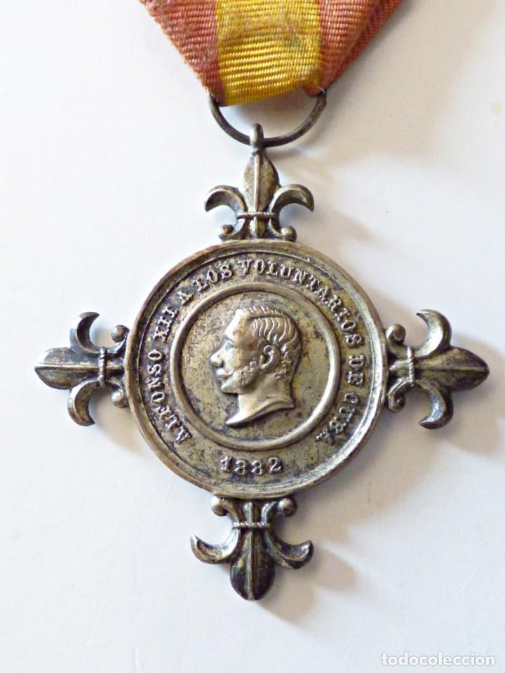 Militaria: MEDALLA A LOS VOLUNTARIOS DE CUBA. CONSTANCIA PATRIOTISMO Y ABNEGACI&Oacute;N. ALFONSO XII 1882