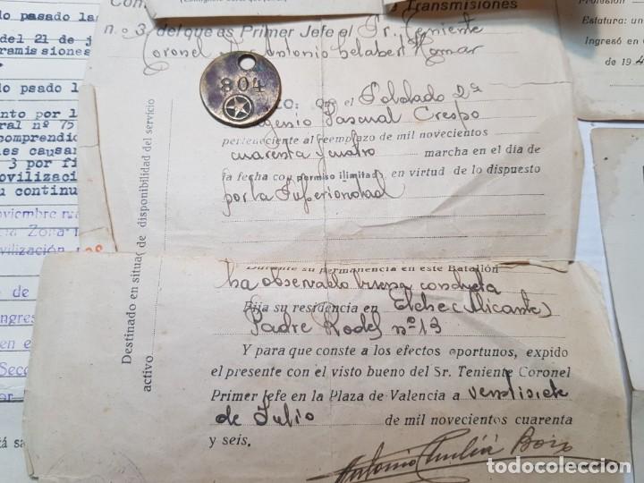 Militaria: Chapa Militar y Documentos acreditativos de la misma Rara 1944 - Foto 6 - 203182852