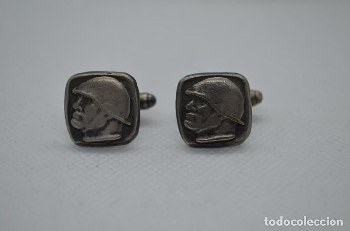 Militaria: Cufflinks Benito Mussolini - Foto 1