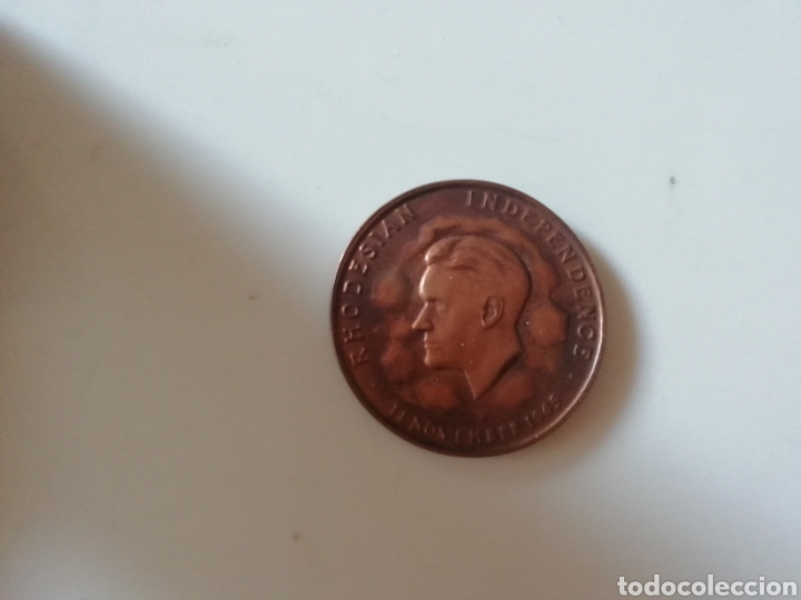 Militaria: CAJA CON MONEDA RHODESIAN INDEPENDENCE - Foto 3