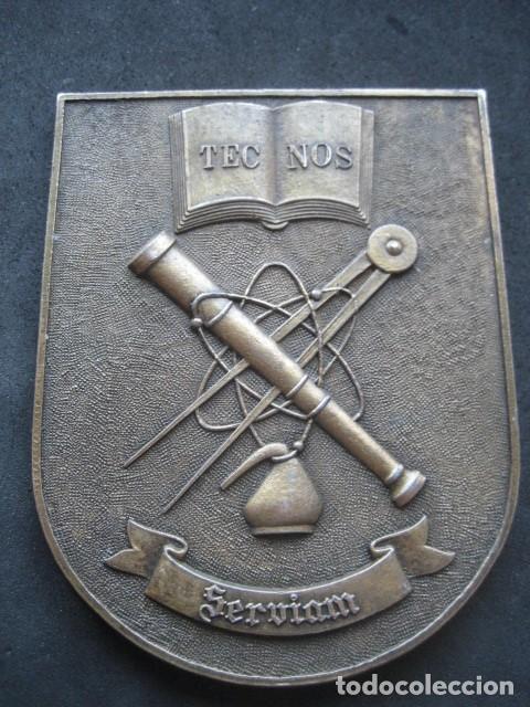 Militaria: PLACA BRONCE. INSTITUTO POLITECNICO N&ordm;2 DEL EJERCITO - Foto 1