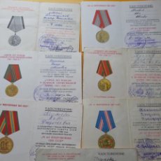 Militaria: WW2. URSS. LOTE DE 7 DOCUMENTOS DE CONCESIÓN