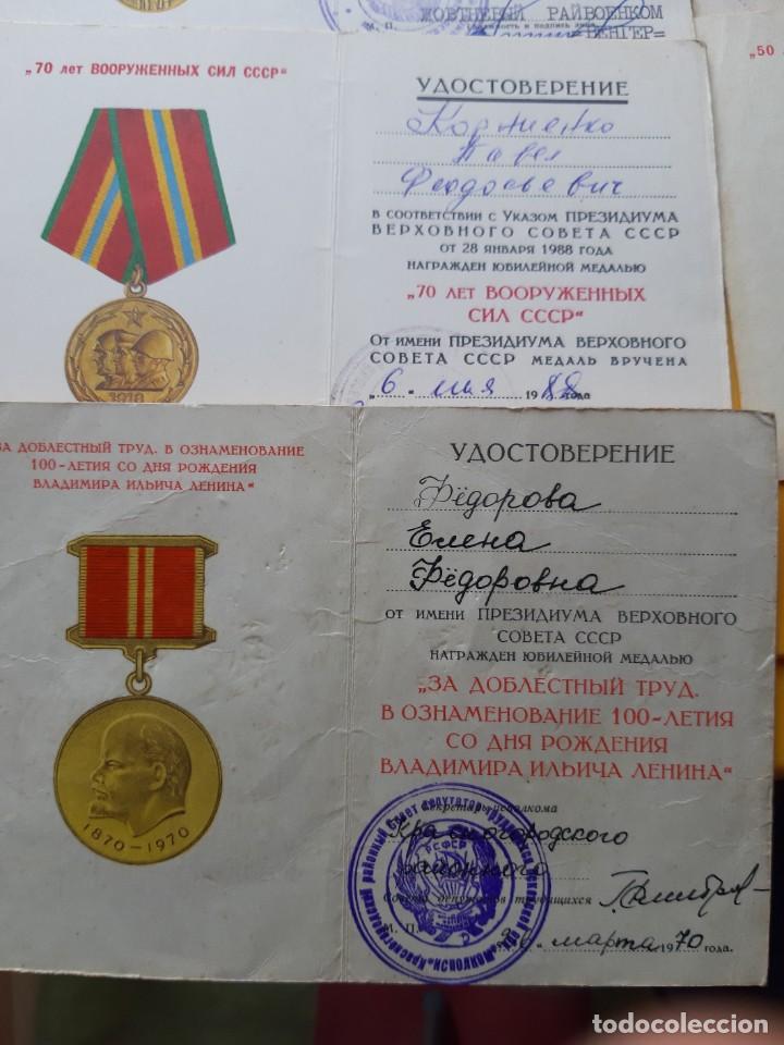 Militaria: WW2. URSS. LOTE DE 7 DOCUMENTOS DE CONCESI&Oacute;N - Foto 3