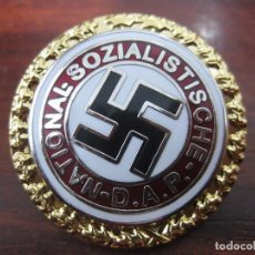Militaria: INSIGNIA PIN ALEMANIA NAZI NSDAP ORO NACIONALSOCIALISTA GOLDENES PARTEIABZEICHEN DER HITLER REICH. Lote 314089083