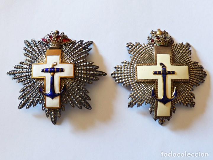 Military Antiques: DOS PLACAS AL M&Eacute;RITO NAVAL MILITAR. 1870
