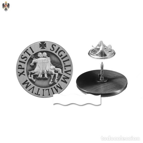 Militaria: PIN BROCHE TEMPLARIO SELLO CABALLERIA DEL TEMPLE. 2 CMS