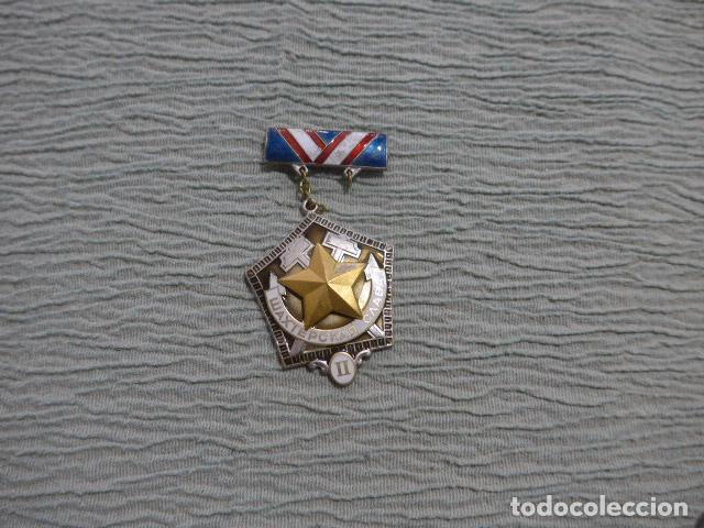 Militaria: Antigua medalla rusa al Merito para mineros, II clase. Original de la URSS comunista.