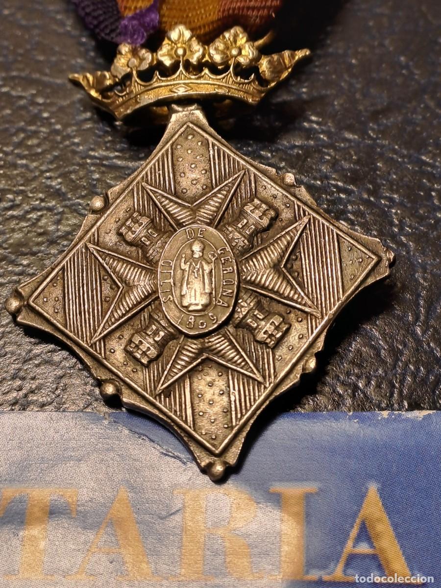Militaria: Medalla del centenario de Gerona en plata - Foto 2
