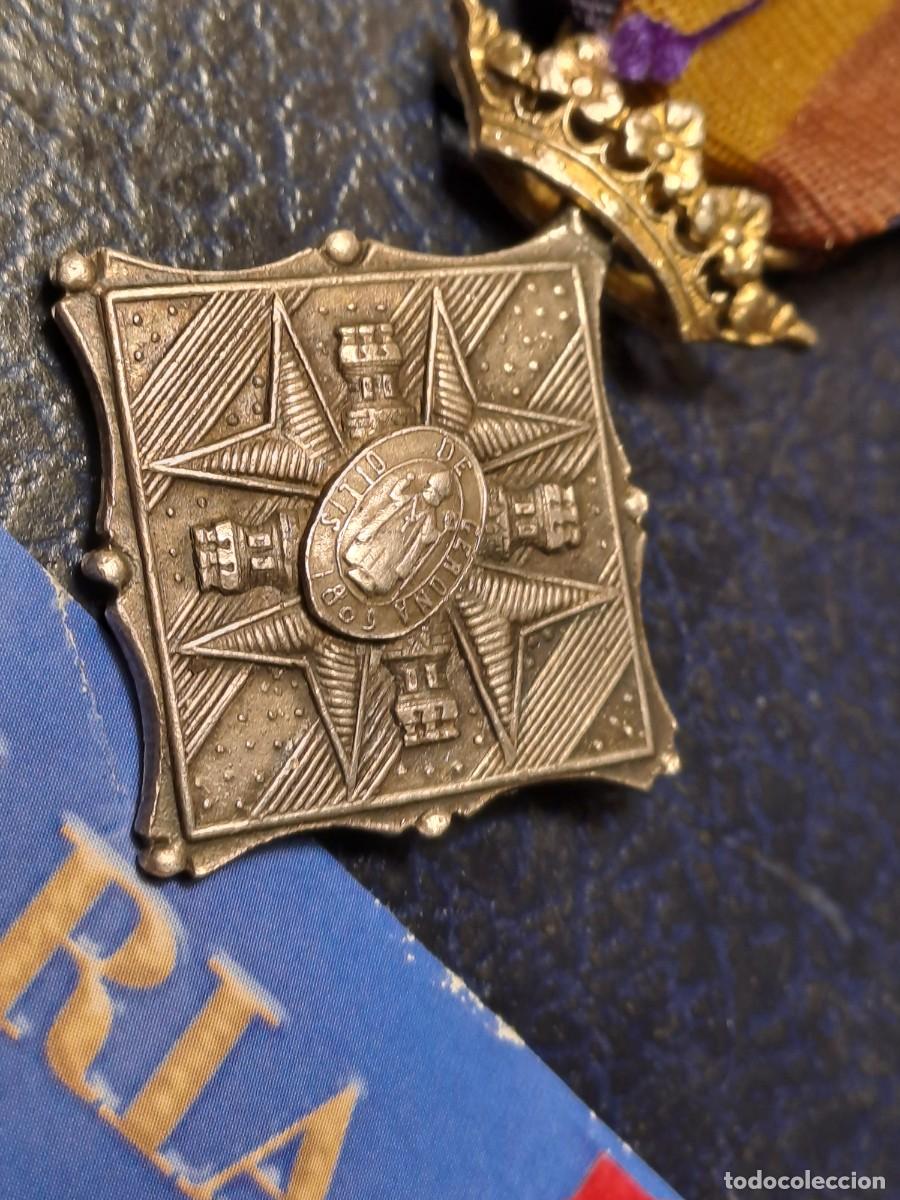 Militaria: Medalla del centenario de Gerona en plata - Foto 3
