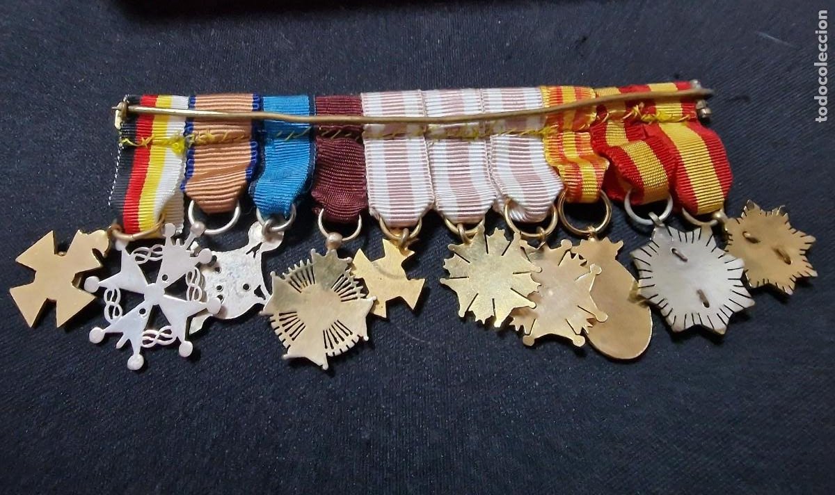 pasador de gala con 6 miniaturas de medallas mi - Comprar Medalhas militares  espanholas no todocoleccion