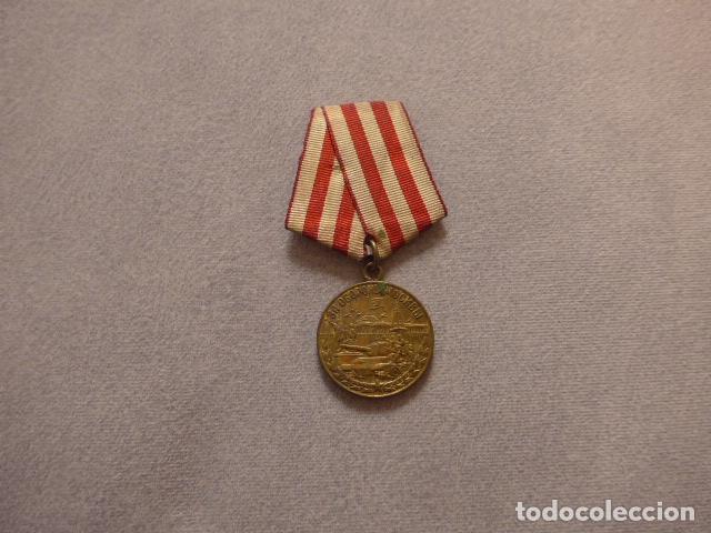 Militaria: Antigua medalla rusa de la Defensa de Moscu, II Guerra Mundial. Original. URSS comunista.