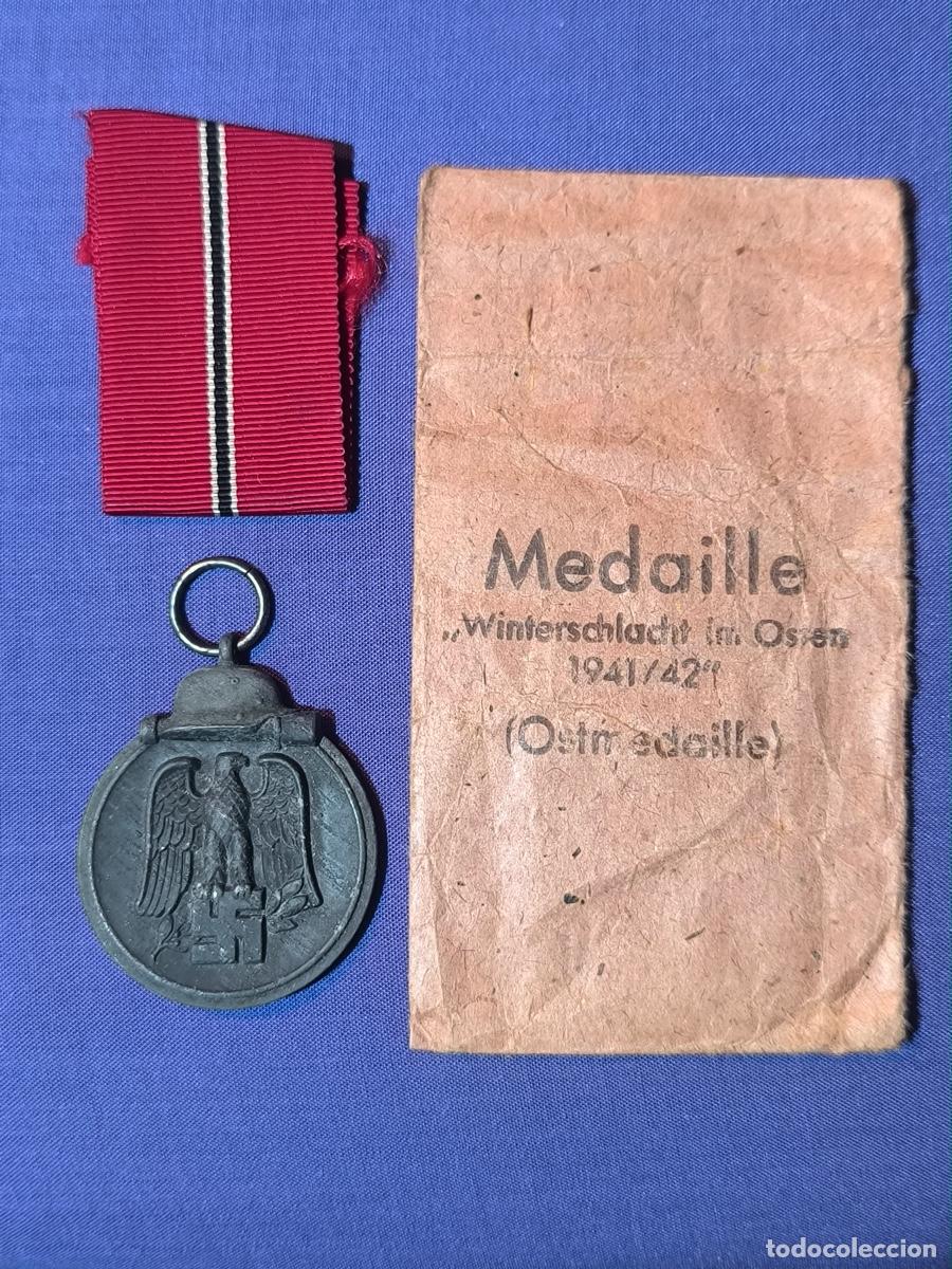 Militaria: 2a Guerra Mundial medalla de la campa&ntilde;a de invierno. Frente ruso 1933 - 1942. Winterschlat im Osten