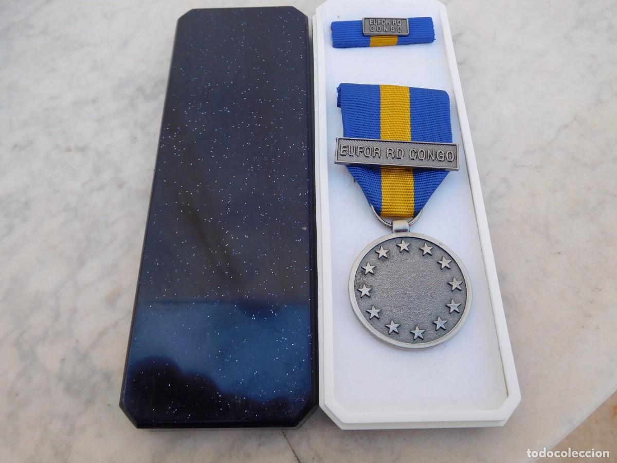 Militaria: Medalla de la U.E. EUFOR RD CONGO Con caja - Foto 1
