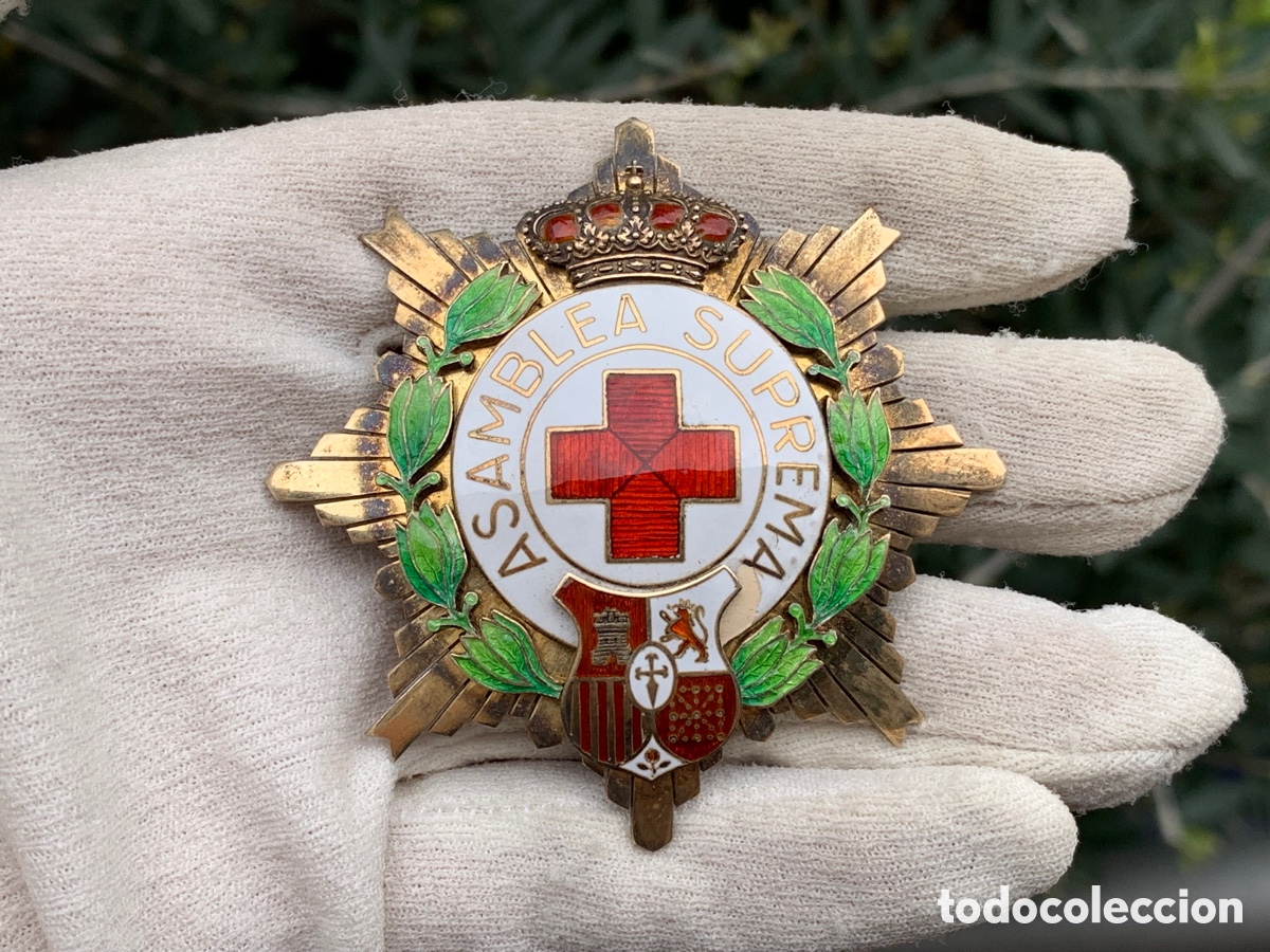 Militaria: PLACA ASAMBLEA SUPREMA CRUZ ROJA DE PLATA