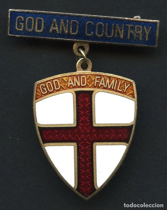 Militaria: ESTADOS UNIDOS, MEDALLA, BOY SCOUTS, GOD AND COUNTRY