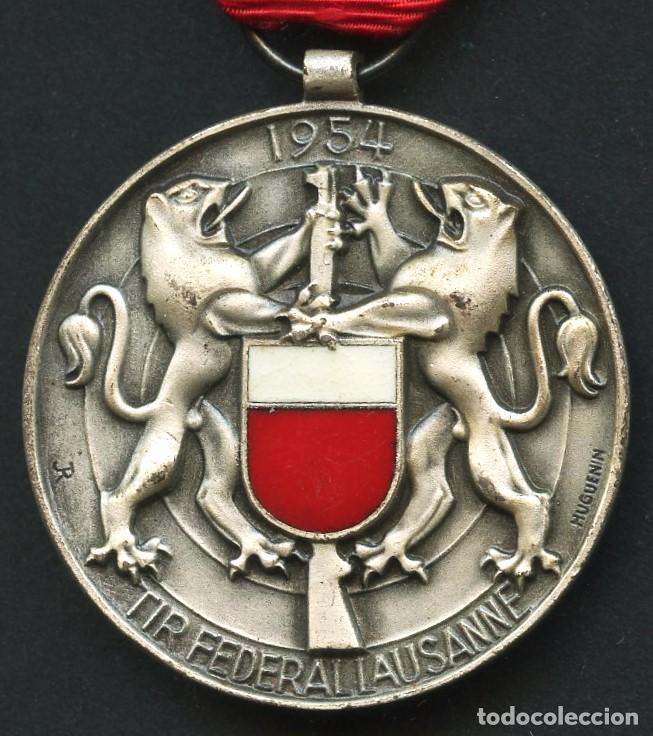 Militaria: SUIZA, MEDALLA, TIRO FEDERAL LAUSANNE, DISTINCTION, 1954