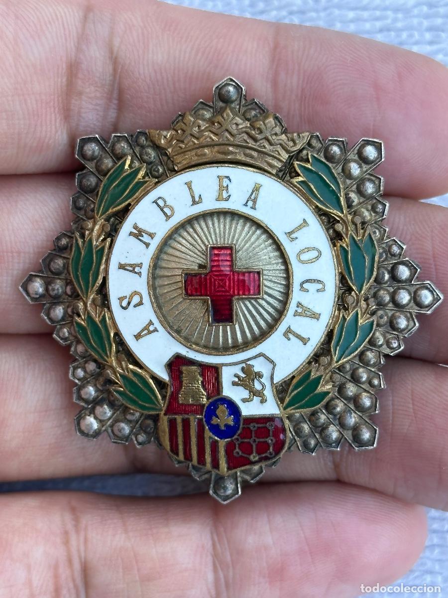 Militaria: PLACA ASAMBLEA LOCAL CRUZ ROJA EPOCA DE FRANCO