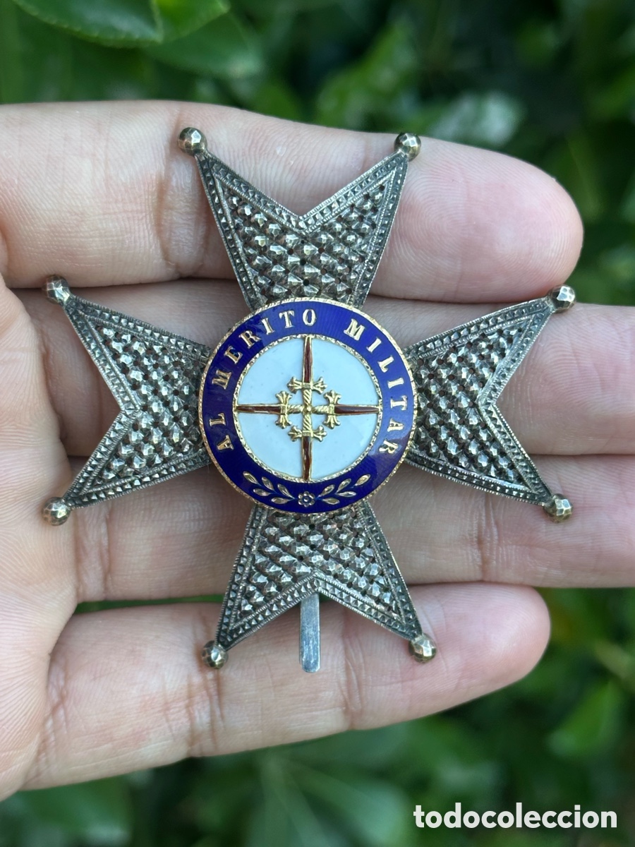 Militaria: PLACA CRUZ DE 1&ordf; CLASE ORDEN DE SAN FERNANDO CENTRO DE ORO - 6,2 cm