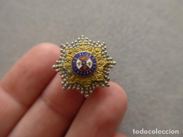 Militaria: Antigua medalla en miniatura del Merito en campa&ntilde;a, original. Guerra civil o Division Azul