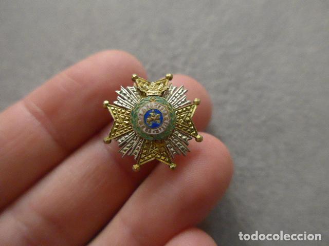 Militaria: Antigua medalla en miniatura del Orden de San Hermenegildo, original