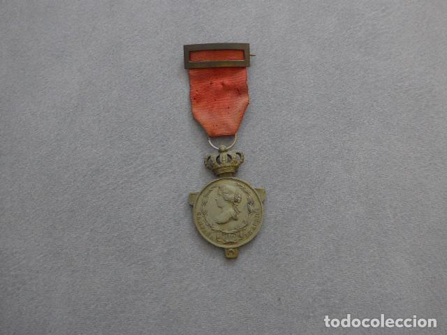 Militaria: Antigua medalla original de la Guerra de Africa de 1860, original. Guerra de Marruecos.