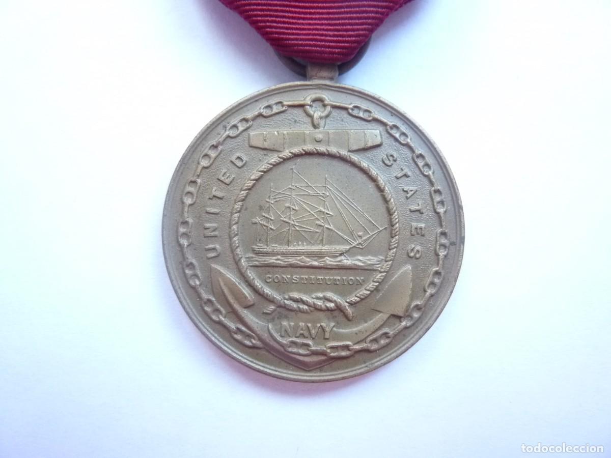 Militaria: EE.UU. - USA: Medalla de la buena conducta - Modelo armada / marina.