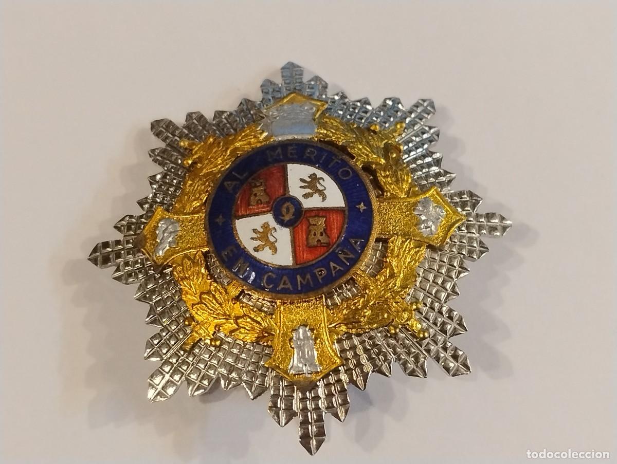 Militaria: GUERRA CIVIL : GRAN PLACA DEL MERITO MILITAR EN CAMPA&Ntilde;A