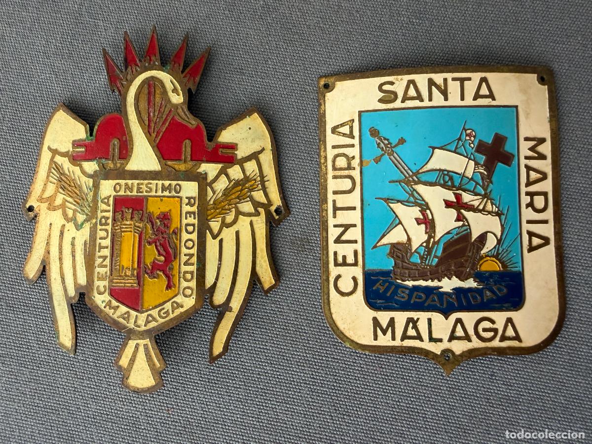 Militaria: Escudo de Centuria On&eacute;simo Redondo , Guerra Civil M&aacute;laga + regalo , placa de brazo