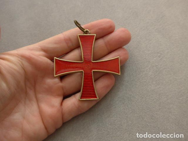 Militaria: Antigua medalla de la Cruz Templaria, masonica, masoneria.