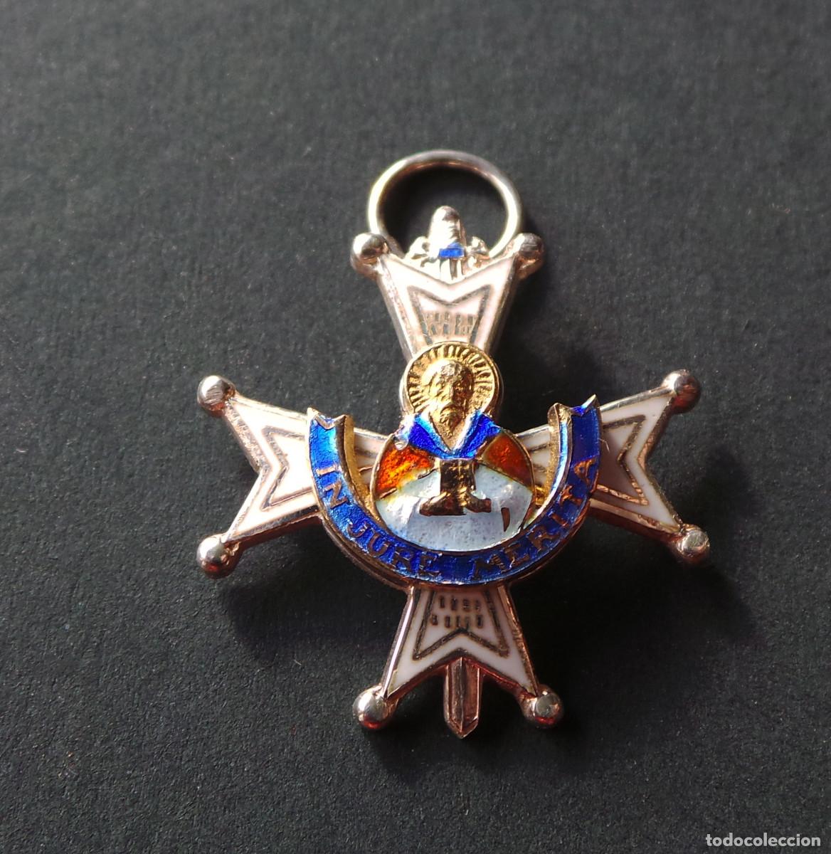 Militaria: MINIATURA DE LA CRUZ DE LA ORDEN DE SAN RAIMUNDO DE PE&Ntilde;AFORT.