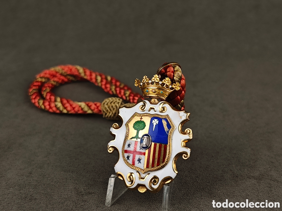 Militaria: Antigua Medalla de Oro 18k Diputaci&oacute;n Provincial de Zaragoza