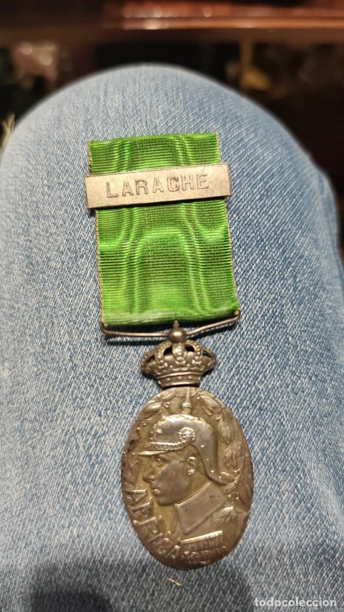 Militaria: Medalla de &Aacute;frica reinado Alfonso XIII pasador LAARACHE