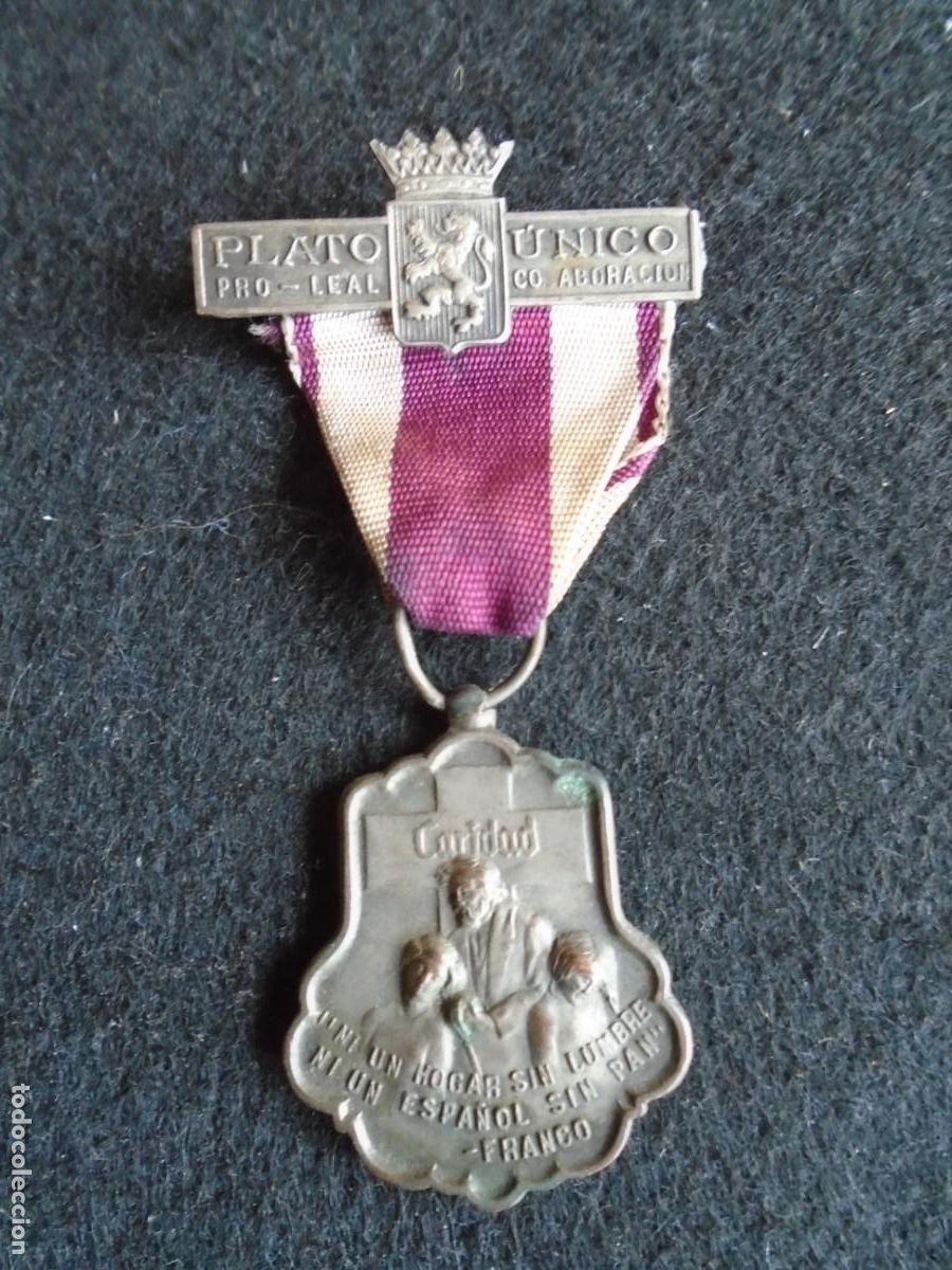 Militaria: (MI-260413)MEDALLA DE PLATO UNICO (ZARAGOZA)