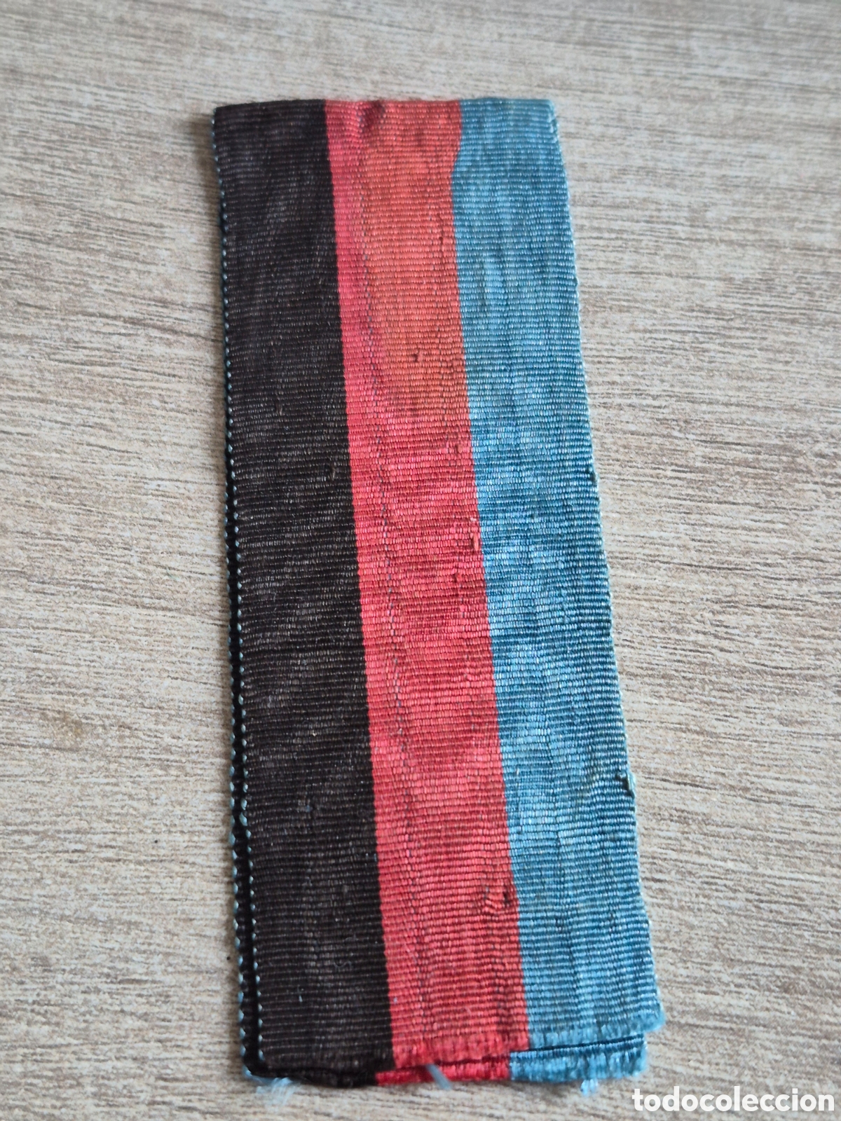 Militaria: Cinta Medalla de Vitoria Guerra de Independencia - Cuarto Ej&eacute;rcito - 3 x 16 cm. - Original de &Eacute;poca