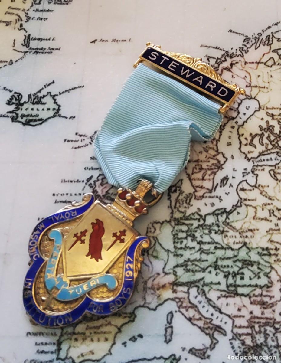 Militaria: MEDALLA MASONICA PLATA.FUNDACION STEWARD DE REINO UNIDO PARA CHICOS DE 1927.COMO NUEVA